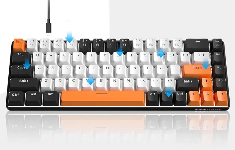 MageGee MK-BOX wired keyboard (black), MageGee MK-BOX Carbon A Red