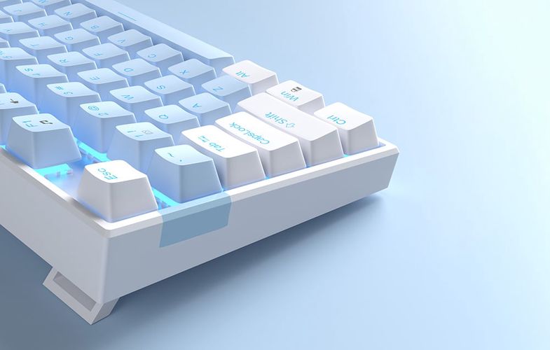 MageGee MK-STAR wired keyboard (white and blue), MageGee MK-STAR Wb Blue