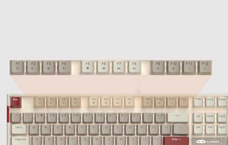 MageGee MK-STAR wired keyboard (retro white-gray), MageGee MK-STAR Wg Brown