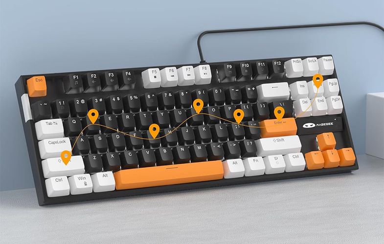 MageGee MK-STAR wired keyboard (black), MageGee MK-STAR C B Brown