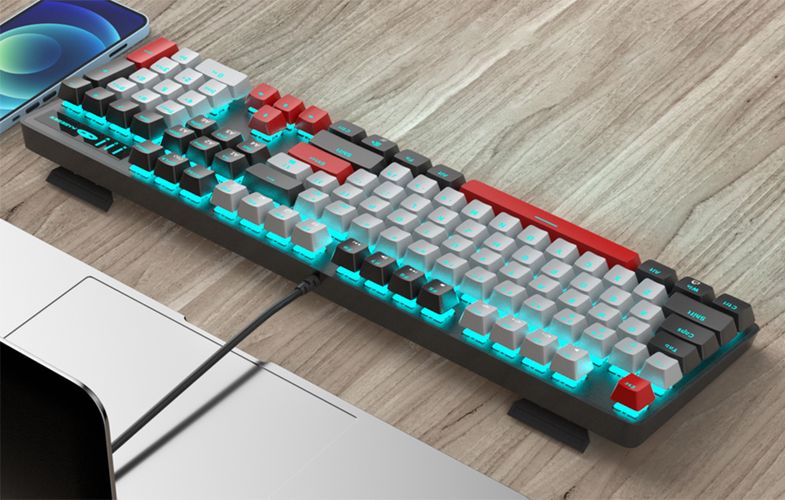 MageGee MK-STORM wired keyboard (black-gray), MageGee MK-STORM Bg Blue