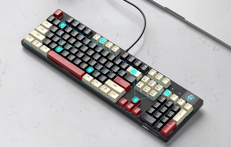 MageGee MK-ARMOR wired keyboard (black), MageGee MK-ARMOR C B Blue