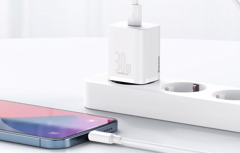 Quick Charger Baseus Super Si 1C 30W (white), baseus CCSUP-J02