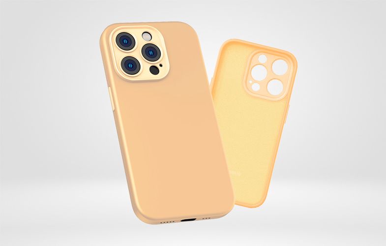 Baseus Liquid Silica Gel Case for iPhone 14 Pro Max (Sunglow)+ tempered glass + cleaning kit, Baseus ARYT020810
