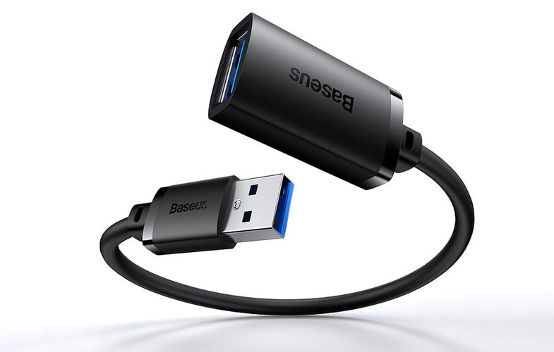 USB 3.0 Extension cable Baseus male to female, AirJoy Series, 2m (black), Baseus B00631103111-03
