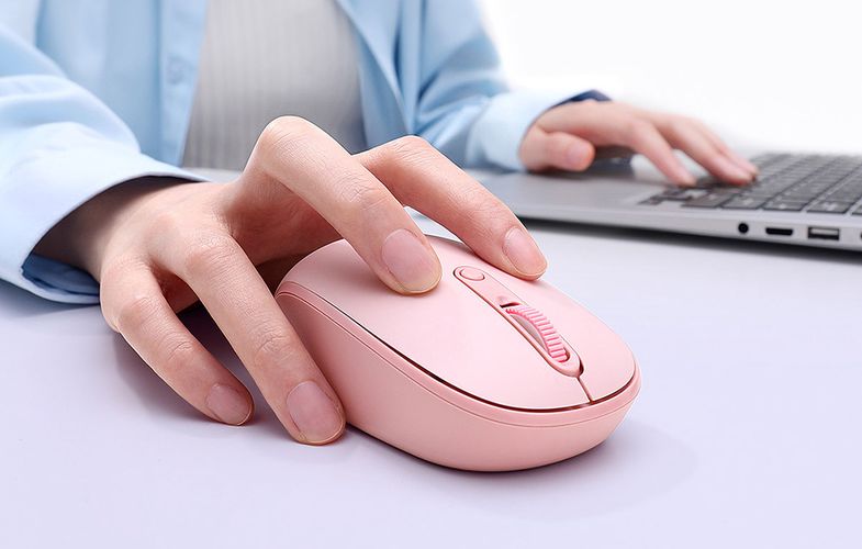 Wireless mouse Baseus F01B Tri-mode  2.4G BT5.0 1600 DPI (pink), Baseus B01055503413-00