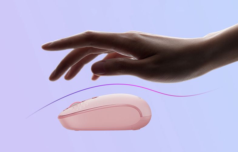 Wireless mouse Baseus F01B Tri-mode  2.4G BT5.0 1600 DPI (pink), Baseus B01055503413-00