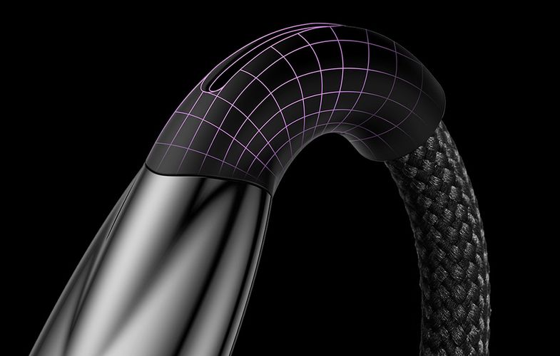 USB cable for Lightning Baseus Glimmer Series, 2.4A, 2m (Black), Baseus CADH000301