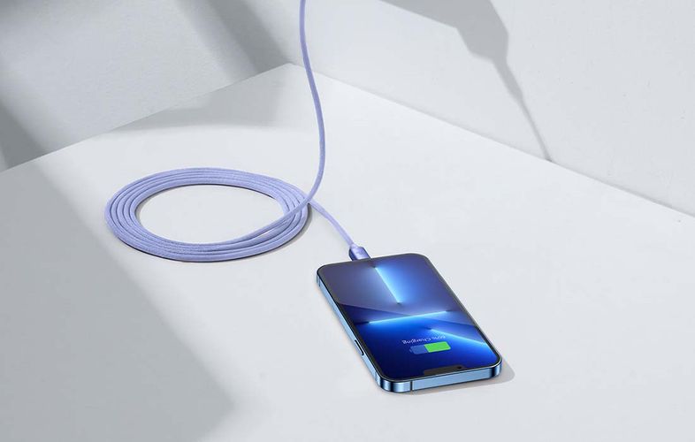 Baseus Crystal cable USB-C to Lightning, 20W, PD, 2m (violet), Baseus CAJY000305