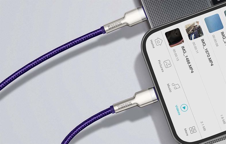 Baseus Cafule Series USB-C cable for Lightning, 20W, 2m (purple), Baseus CATLJK-B05