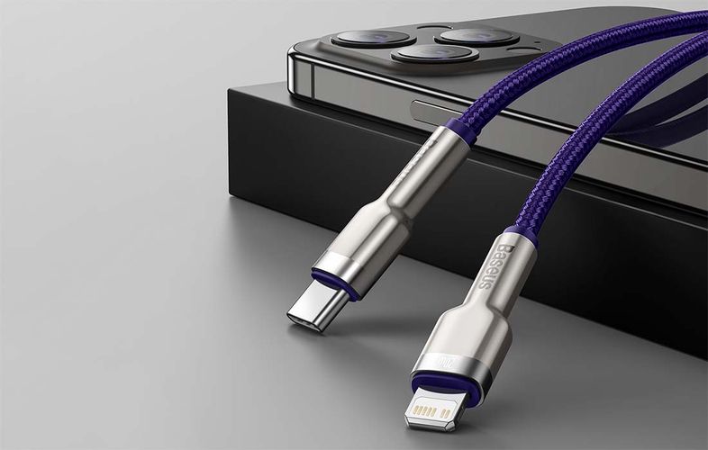 Baseus Cafule Series USB-C cable for Lightning, 20W, 2m (purple), Baseus CATLJK-B05