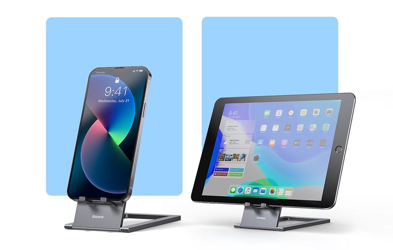 Rails Phone Ring Stand/Holder Grey, Baseus LUKP000013