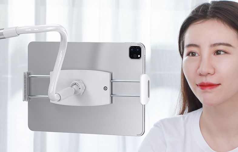 Phone / tablet rotary clip holder Baseus Otaku Life Rotary Pro (silver), Baseus LUZQ000012