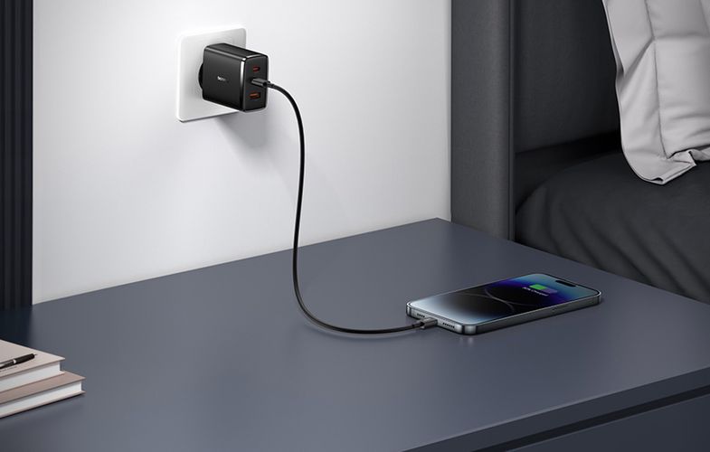 Wall charger Baseus OS-Cube Pro 2xUSB-C + USB, 65W (black), Baseus P10152301113-00