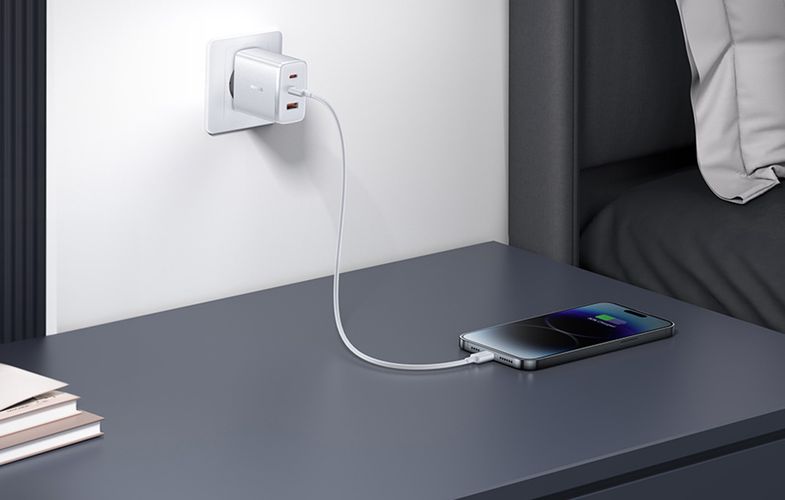 Wall charger Baseus OS-Cube Pro 2xUSB-C + USB, 65W (white), Baseus P10152301213-00