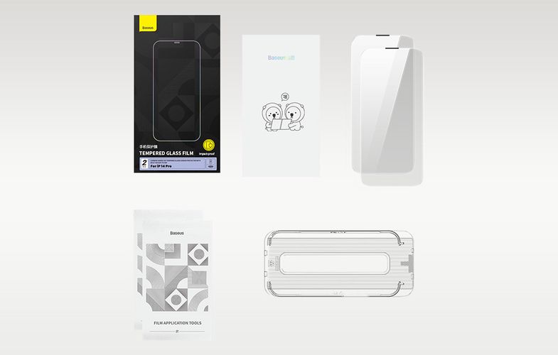 Tempered Glass Baseus Corning for iPhone 14 Pro with built-in dust filter, Baseus P60012218201-01