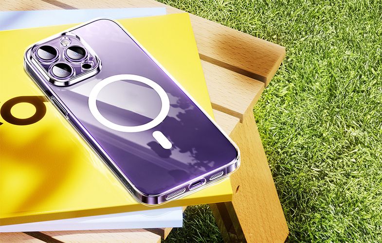 Magnetic Phone Case for iPhone 15 Plus Baseus OS-Lucent Series (Clear), Baseus P60157205203-02