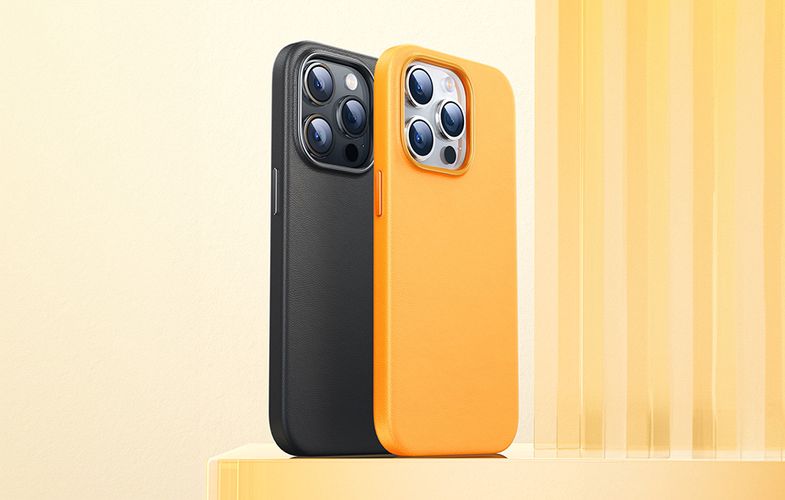 Phone Case for iPhone 15 Baseus Fauxther Series (Black), Baseus P60157304113-00