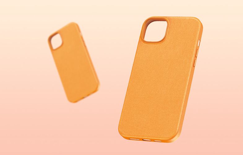 Phone Case for iPhone 15 Plus Baseus Fauxther Series (Orange), Baseus P60157304713-02