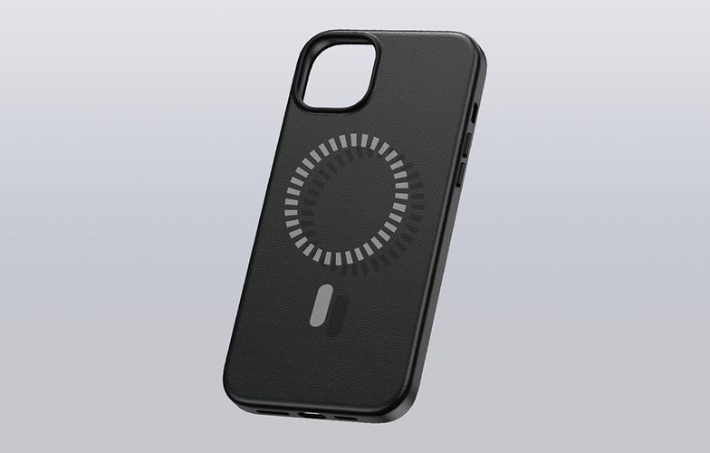 Magnetic Phone Case for iPhone 15 Pro Baseus Fauxther Series (Black), Baseus P60157305113-01