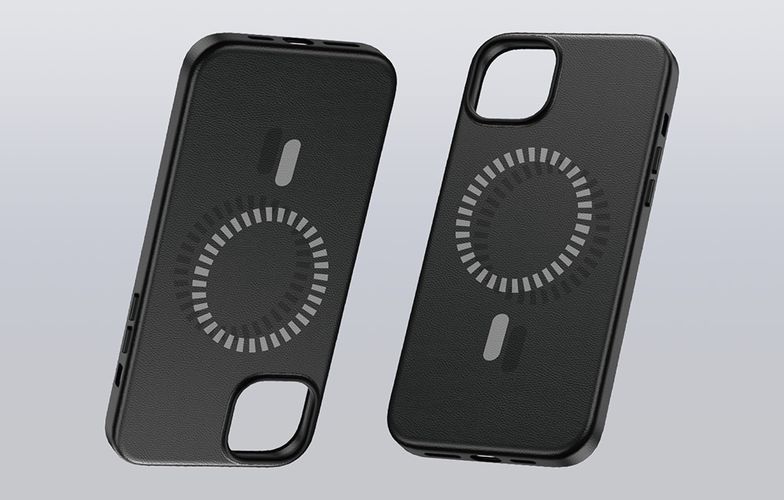 Magnetic Phone Case for iPhone 15 Pro Baseus Fauxther Series (Black), Baseus P60157305113-01