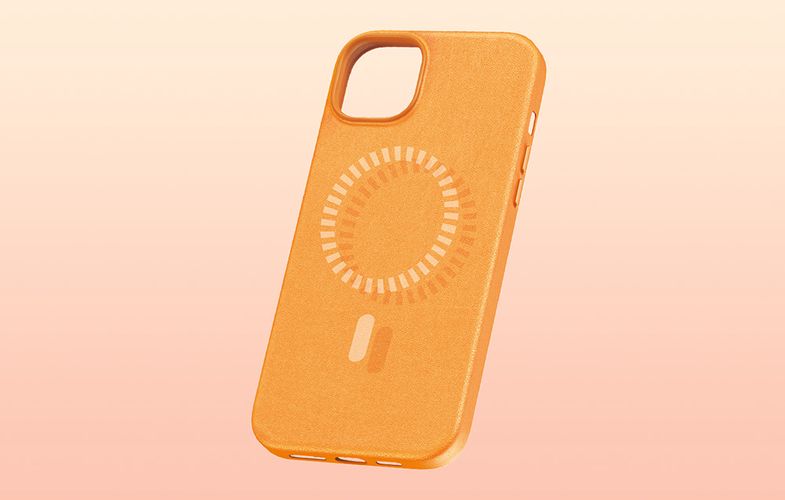 Magnetic Phone Case for iPhone 15 Baseus Fauxther Series (Orange), Baseus P60157305713-00