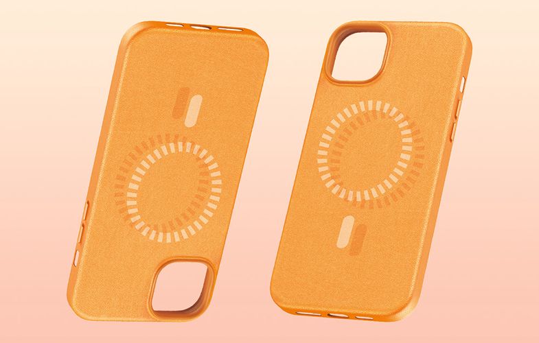 Magnetic Phone Case for iPhone 15 Baseus Fauxther Series (Orange), Baseus P60157305713-00