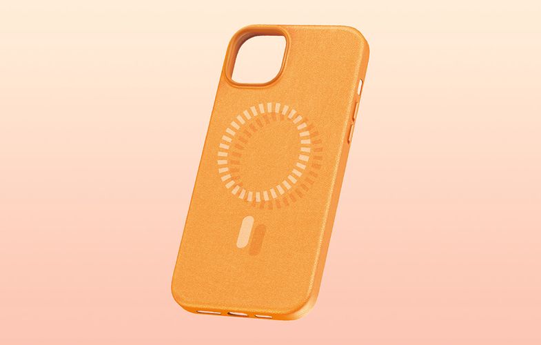 Magnetic Phone Case for iPhone 15 Pro Baseus Fauxther Series (Orange), Baseus P60157305713-01