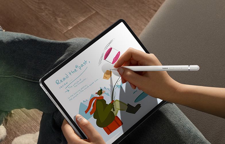 Active stylus Baseus Smooth Writing Series with plug-in charging USB-C (White), Baseus P80015806211-01