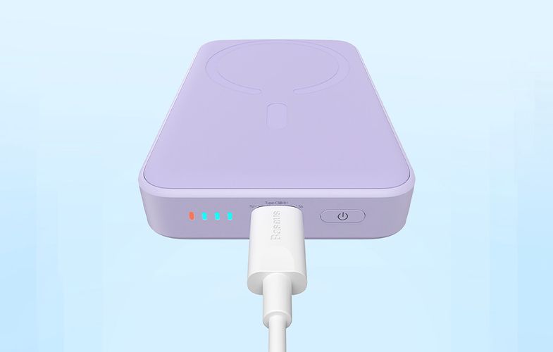 Powerbank Baseus Magnetic Mini 10000mAh, USB-C  20W MagSafe (purple), Baseus PPCX110105