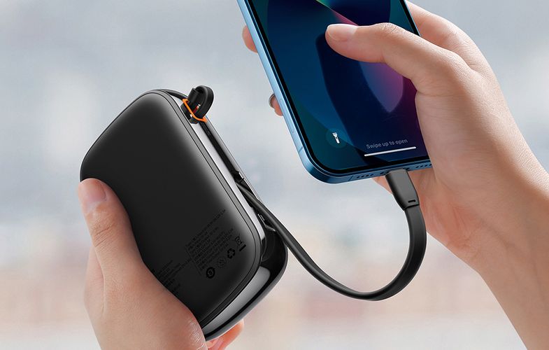 Powerbank Baseus Qpow PRO with Lightning cable, USB-C port and USB 20000mAh, 20W (Black), Baseus PPQD060201