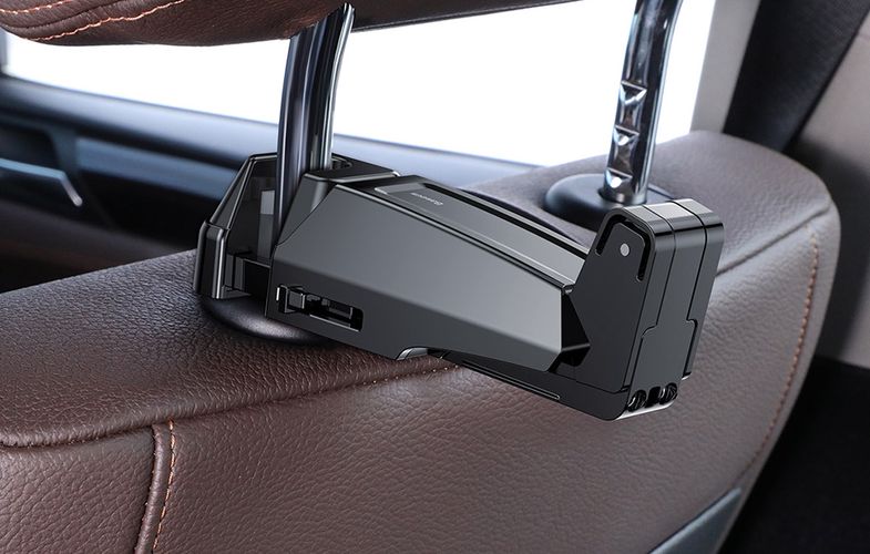 Baseus smartphone holder for car headrest  - Black, Baseus SUHZ-A01