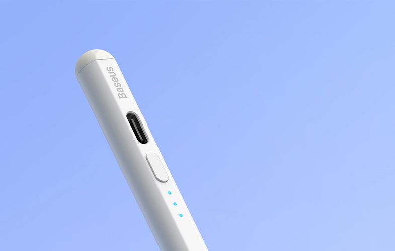 Smooth Writing Stylus with LED Indicators (Active) White, Baseus SXBC060402