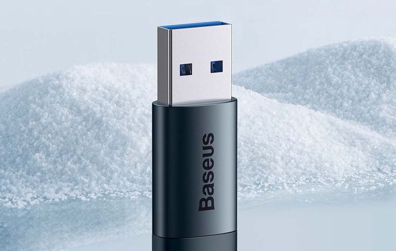 Baseus Ingenuity USB-A to USB-C adapter OTG (blue), Baseus ZJJQ000103