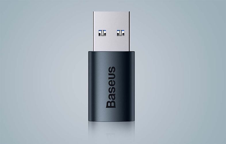 Baseus Ingenuity USB-A to USB-C adapter OTG (blue), Baseus ZJJQ000103