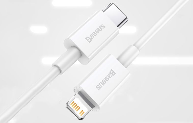 Baseus Superior Series Cable USB-C to Lightning, 20W, PD, 2m (white), Baseus CATLYS-C02