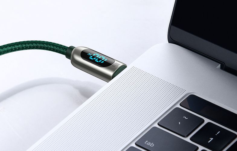 Cable USB-C to USB-C Baseus Display, 100W, 2m (green), Baseus CATSK-C06