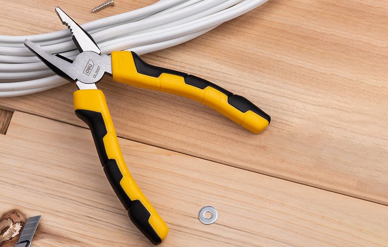 Combination pliers 7" Deli Tools EDL2007 (yellow), Deli Tools EDL2007