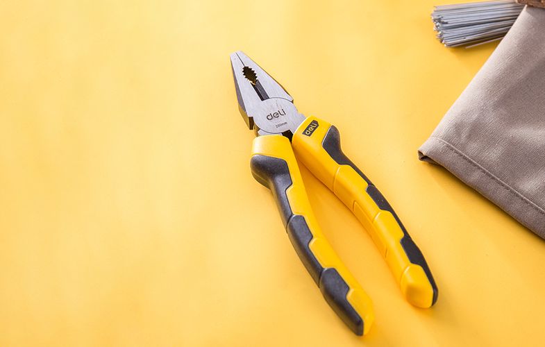 Combination pliers 8" Deli Tools EDL2008 (yellow), Deli Tools EDL2008