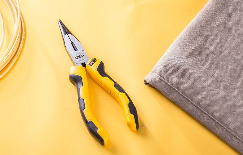 Long Nose Pliers 6" Deli Tools EDL2106 (yellow), Deli Tools EDL2106