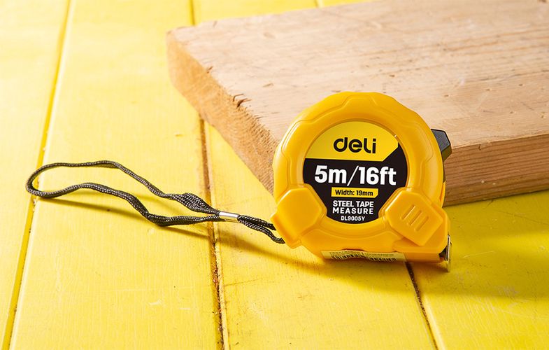 Steel Measuring Tape 5m/19mm Deli Tools EDL9005Y (yellow), Deli Tools EDL9005Y