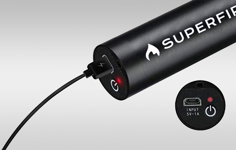 Mini flashlight Supfire S11-X, 700lm, USB, Superfire S11-X(black)