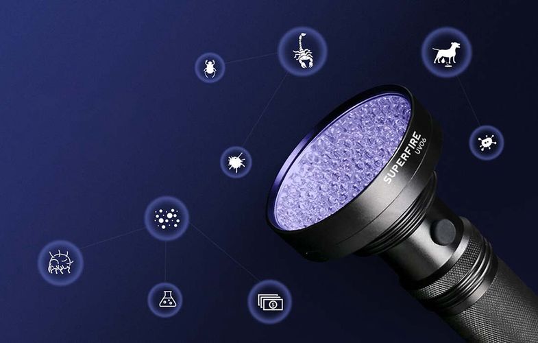 Žibintuvėlis UV06, ultravioletinė šviesa UV 395nm, IP46, Superfire UV06