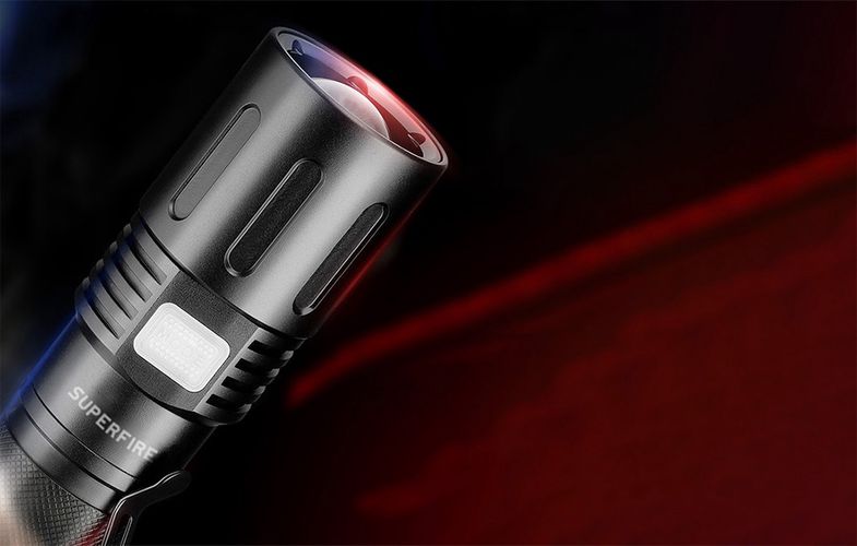 Flashlight Superfire X60-T, 1500lm, USB, Superfire X60-T