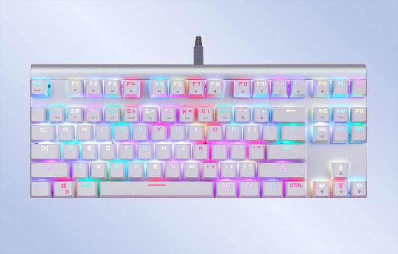 Mechanical gaming keyboard Motospeed CK101 RGB (white), Motospeed CK101 white red swit