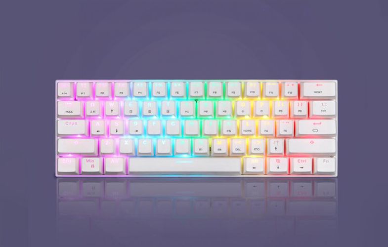 Wireless Mechanical keyboard Motospeed SK62 White (red switch), Motospeed SK62-white-Red