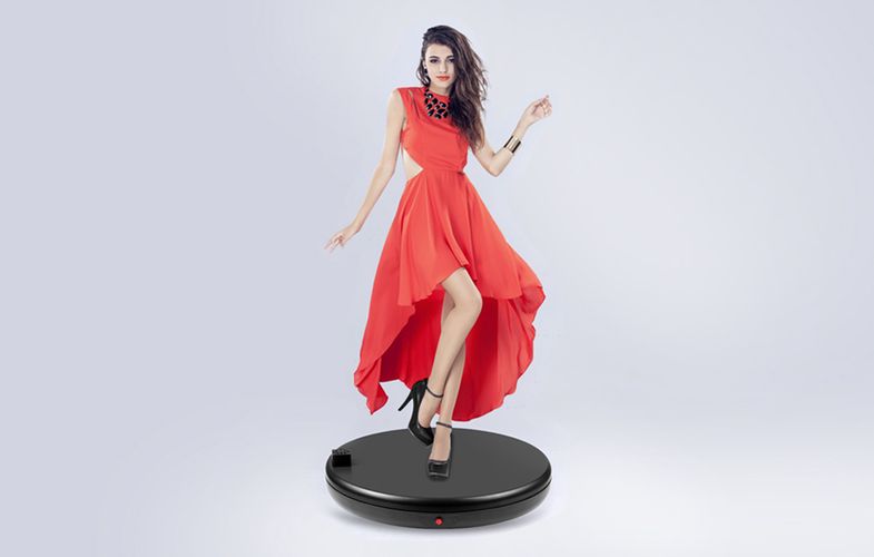 Rotating display stand Puluz with power socket 45 cm (black), Puluz PU3147EU