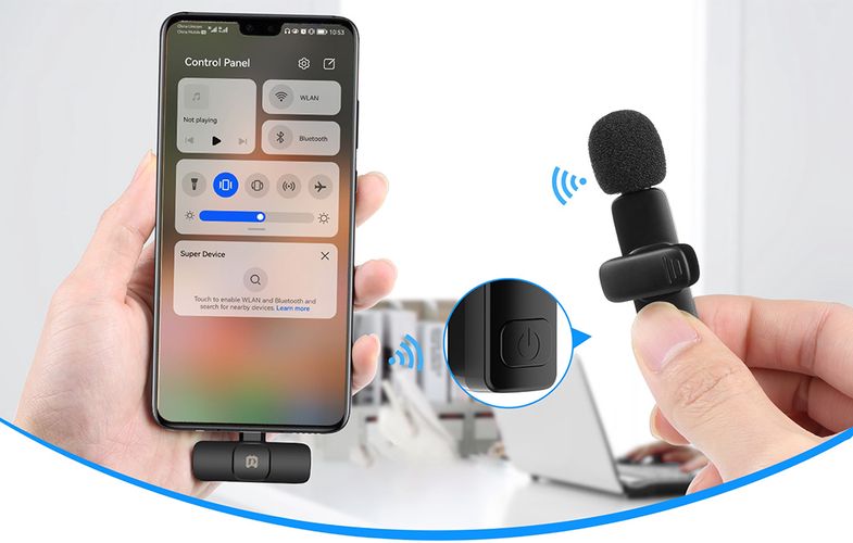 Wireless microphone Puluz PU3151B Lavalier Type C, Puluz PU3151B