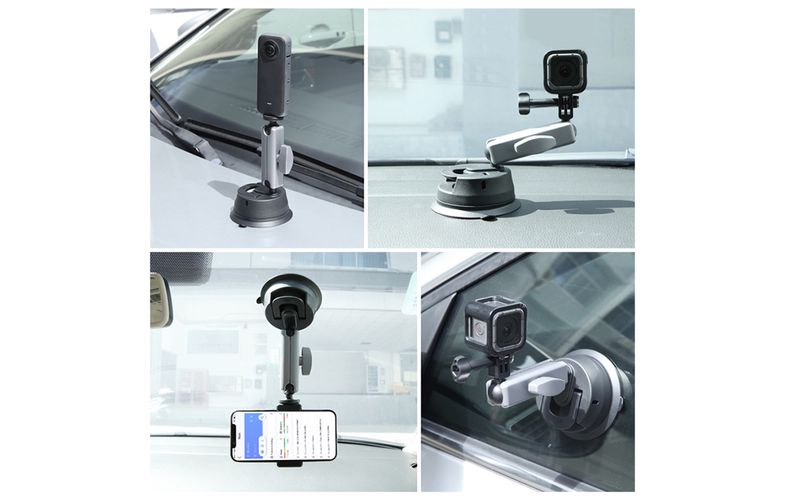 Car Suction Cup Arm Mount PULUZ  with Mount Adapter & Long Screw, Puluz PU863