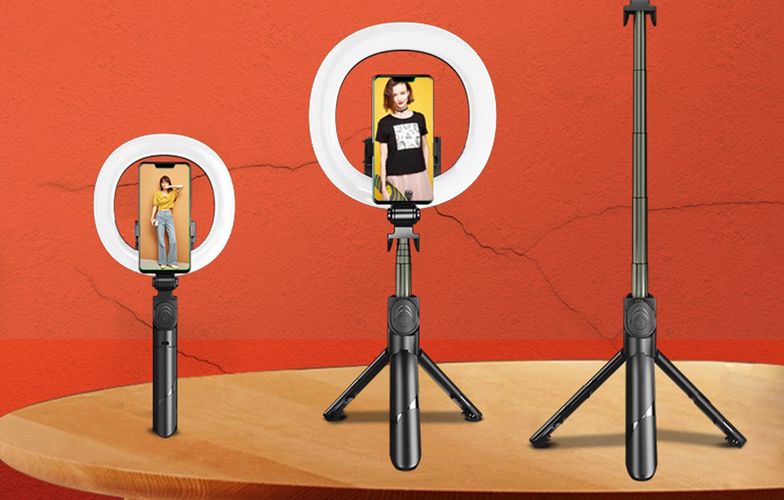 Selfie stick/ tripod Puluz with LED light ring, Puluz TBD0595696701A